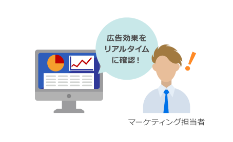 広告効果をリアルタイムに確認！