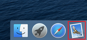 1.Dockから[Mail]をクリックして起動します。