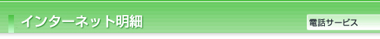 インターネット明細